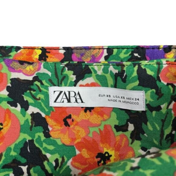 Zara Belted Floral Print Mini Skirt Size XS - Picture 5 of 7